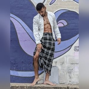 Vintage Unisex Addressing Woman Sequin Zip Up Jacket | Size M